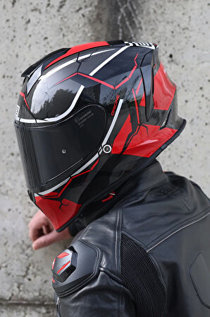 Dinamo Never Broken Siyah-Kırmızı Kask