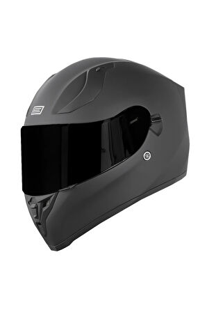 Strada Mat Siyah Kask ( Güneş Vizörlü )