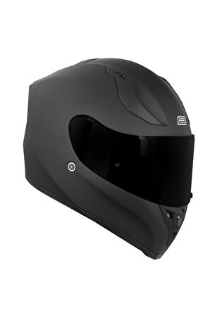 Strada Mat Siyah Kask ( Güneş Vizörlü )