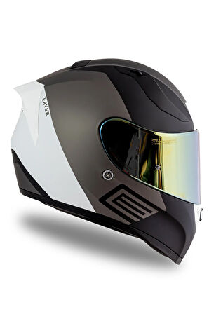 Strada Layer MatSiyah-Titanium-Beyaz Kask