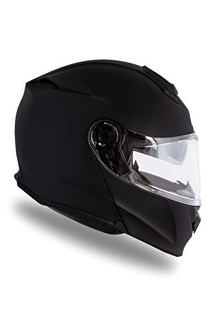 Delta Basic Mat Siyah çene Açılır Kask