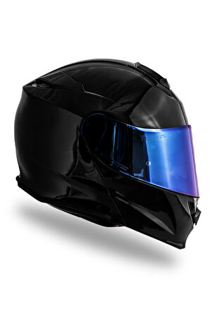 Delta Basic Parlak Siyah Çene Açılır Kask