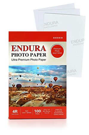 100 Adet Endura 10x15 Photo Paper Satin - Mat 270gsm Fotoğraf Kağıdı