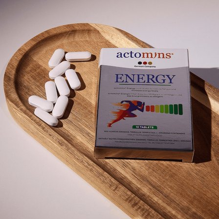 Actomins Energy Tribulus, Ginseng, L-arjinin İçeren Gıda Takviyesi 2' li Paket