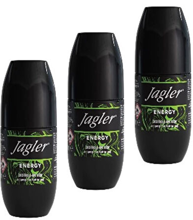Jagler Energy Roll-On Deodorant 50 ml – Enerjik Koku ve Uzun Süreli Koruma 3 ADET