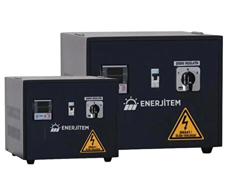 ENERJİTEM Regülatör 5 Kva Monofaze Servo Kontrollü Voltaj Regülatörü, 5 Kva Regülatör