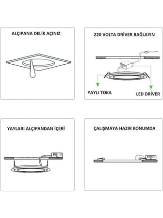 Ct 5145 G 6 W LED Spot Armatür Günışığı Alüminyum Kasa