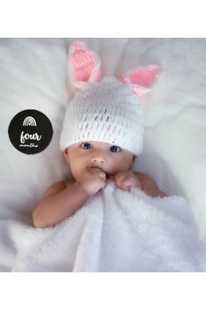 12 Aylık Plak Seti Ahşap Bebek Fotoğraf Kartları