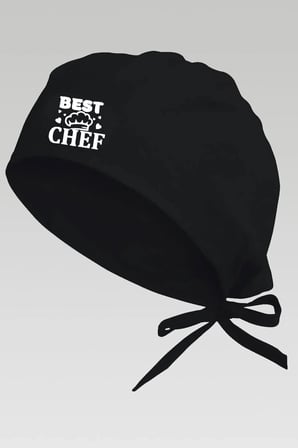 Best Chef Logo baskılı Siyah Chef Bonesi | Özel Tasarım Aşçı Ve Şef Bonesi
