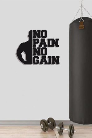 Fitness Gym Ahşap Duvar Dekoru-spor Salonu Dekoru 50x30