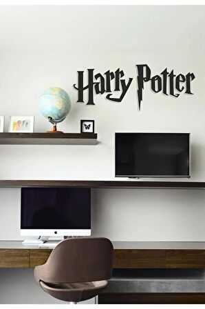 Harry Potter Yazılı Duvar Dekoru - Ahşap Duvar Dekorasyonu 40 x 80