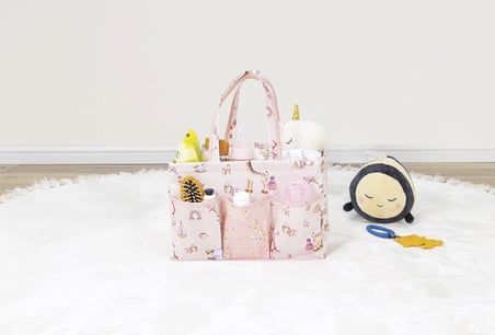Baby Kullanımı Kolay Desenli Taşınabilir Bakım Çantası (pembe)