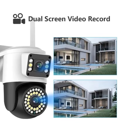 4mp Yoosee Çift Lens Ip Kamera - Wıfı Açık Otomatik İzleme, Su Geçirmez Kablosuz Güvenlik Ev Kamerası, Renkli Gece Görüş