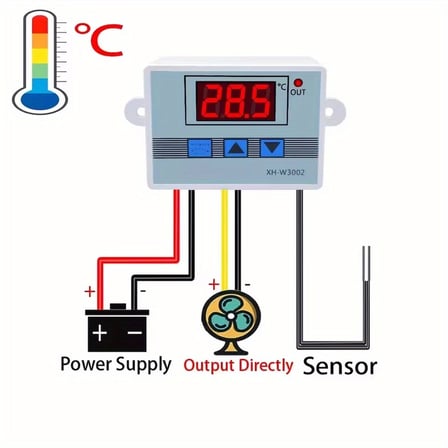 Dijital Termostat Xh-w3002 Led Ekranlı Sıcaklık Kontrol Cihazı 220v