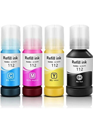 Epson 112 Ecotank L6580 Uyumlu Photoınk 4 Renk Mürekkep Seti