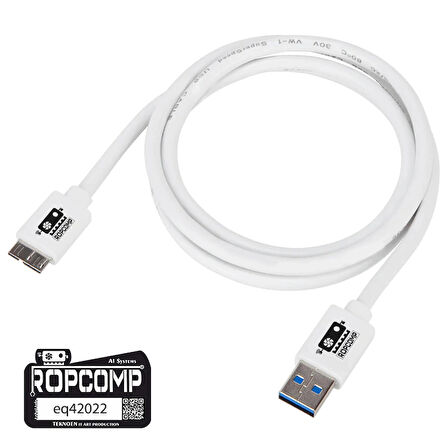 Ropcomp USB Micro-B Superspeed Data Kablosu USB 3.0 100cm