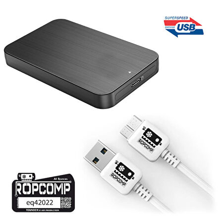 Ropcomp USB Micro-B Superspeed Data Kablosu USB 3.0 100cm