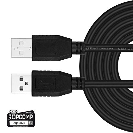 Ropcomp USB Uzatma Kablosu İki Ucu Erkek 100cm