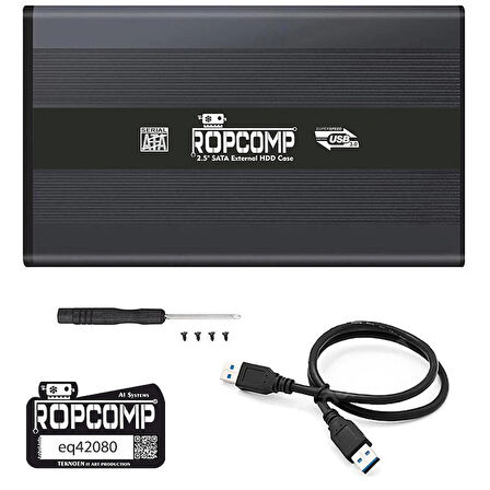 Ropcomp 2.5" USB 3.0 Sata Harici Harddisk Kutusu Metal