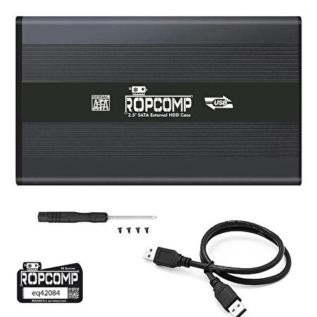 Ropcomp 2.5" USB 2.0 Sata Harici Harddisk Kutusu Metal