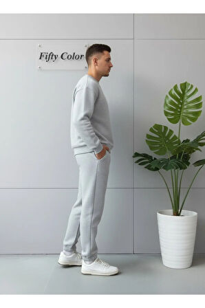 Unisex Kalın Şardonlu Sweat ve Eşofman Takım ALT-ÜST