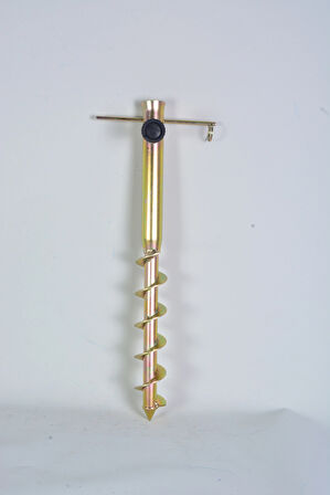 Plaj Bahçe Şemsiye Kazığı 3 cm ağız çapı (Galvaniz Sarı)