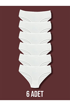 Yüksek Kalite Penye Kadın Bikini Külot 6'lı