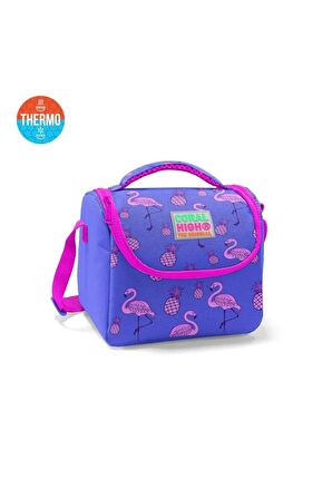 Coral High Kids Pembe Lavanta Flamingo Desenli Thermo Beslenme Çantası 11805