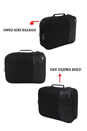 Case Club Usb Aparatlı 17.3'' inç Laptop Sırt El Ve Omuz Çantası Su Geçirmez Mat Destekli Omuz Askılı