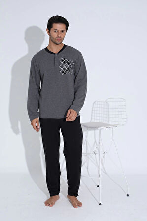 Uzun Kollu Erkek Pijama Takımı