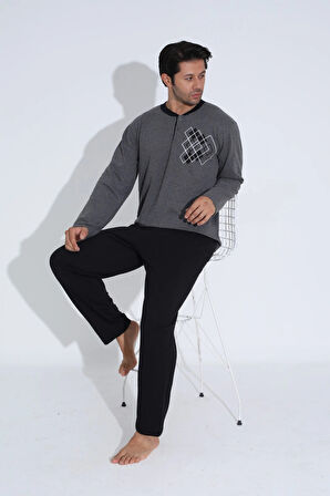 Uzun Kollu Erkek Pijama Takımı