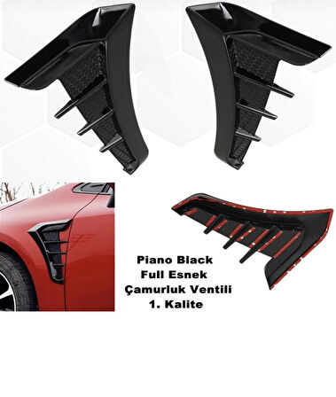 Point Piano Black Full Esnek Model Araç Çamurluk Ventili