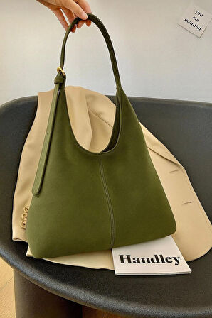 Süet Hobo Çanta – Minimalist Omuz Çantası Şık ve Zarif Kadın Çanta