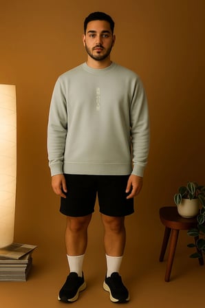 Lenithra Attack on Titan Eren Anime Sırt Baskılı Unisex Oversize Sweatshirt Gri / M