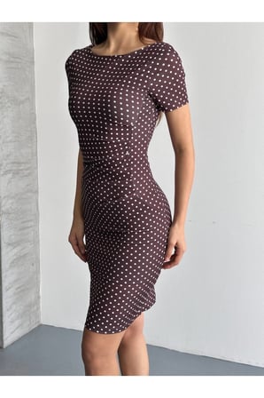 Puantiyeli Mini Elbise
