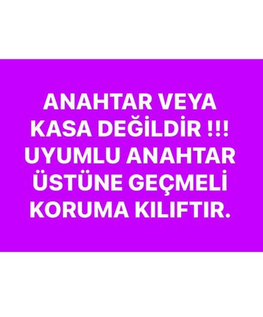Togg T10x Uyumlu Anahtar Koruma Kılıf Beyaz / Gümüş Detaylı