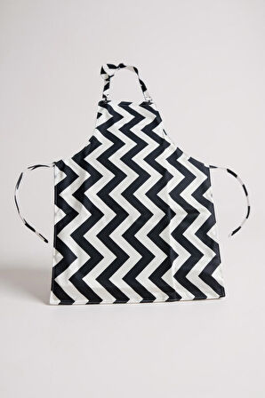 Zikzak Desenli Mutfak Önlüğü