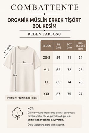 Kısa Kol Oversize Müslin Erkek Tshirt - 2026 Erkek Tişört Kreasyonu