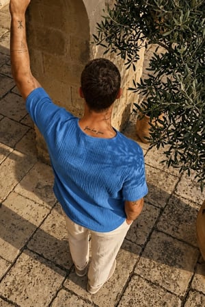 Kısa Kol Oversize Müslin Erkek Tshirt - 2026 Erkek Tişört Kreasyonu