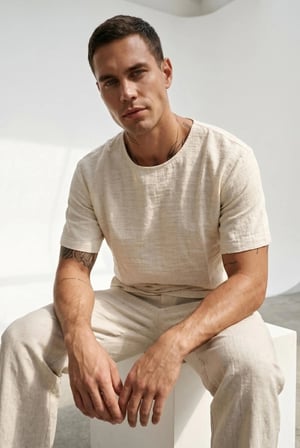 Kısa Kol Oversize Müslin Erkek Tshirt - 2026 Erkek Tişört Kreasyonu