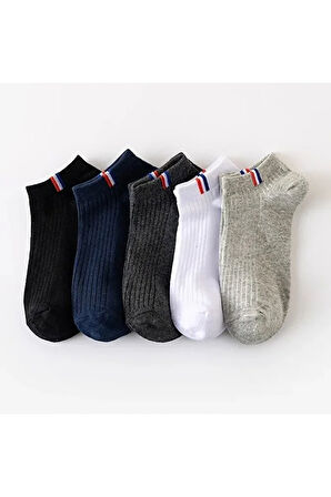 5 Li Erkek Patik Çorap Seti 5 Çift