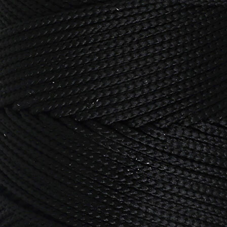 Loren Polyester Soft Macrame Siyah El Örgü İpi - LM040 - 34445