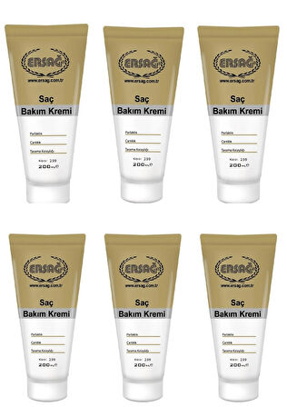 Ersağ Saç Bakım Kremi 200 ml x 6 Adet