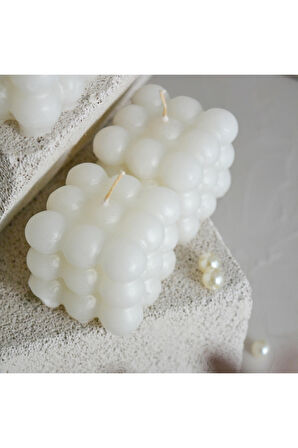 Dekoratif 2'Li Beyaz Renkli Kokulu Bubble Set