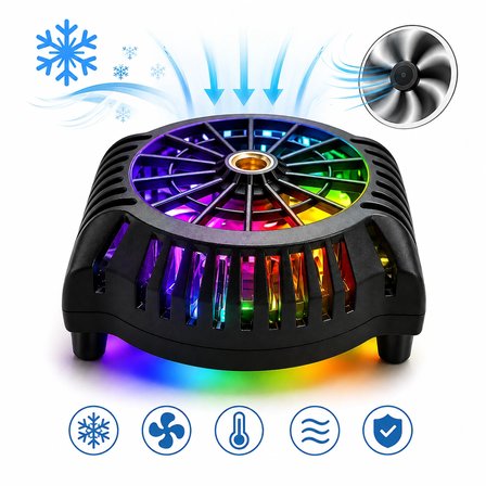 F01 RGB Telefon Soğutucu Fan | 4500 RPM Yüksek Hızlı Mobil Oyun Soğutucusu | Sessiz Çalışma | Evrensel Uyumlu