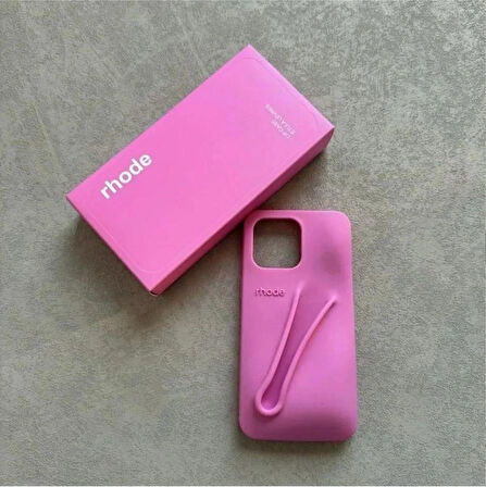 iPhone 14 Pro Max Uyumlu “ Cam Hediye “ Rhode Summer Premium Silikon Lip Case Telefon Kılıfı + Ruj