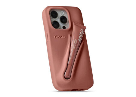 iPhone 16 Pro Max Uyumlu “ Cam Hediye “ Rhode Summer Premium Silikon Lip Case Telefon Kılıfı + Ruj