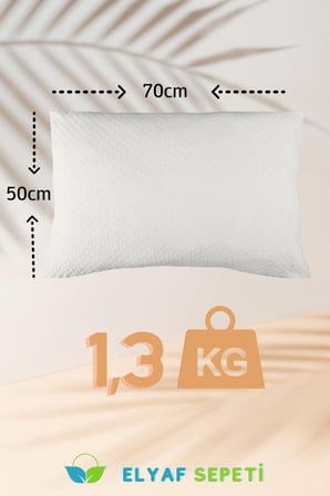 ELYAF SEPETİ 1 ADET %100 DOĞAL EL DİKİŞİ 50x70 ORGANİK YÜN YASTIK