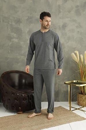 Kly Midi Yaka Erkek Pijama Takımı 