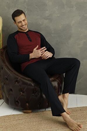 Kly Midi Yaka Erkek Pijama Takım 
